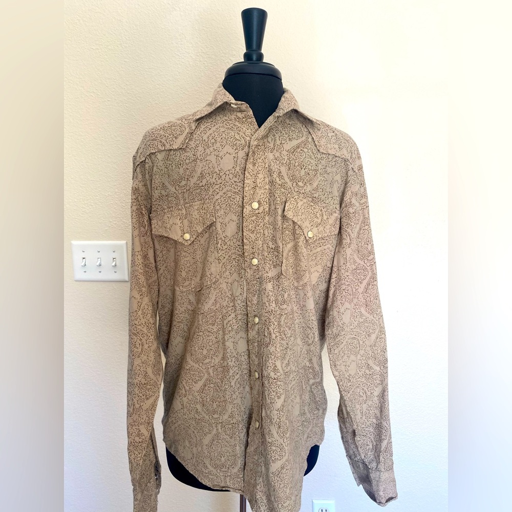 John Robshaw for Lucky Brand Western Pearl Snap Shirt